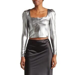 Torn by RONNY KOBO SELINA METALLIC top size S